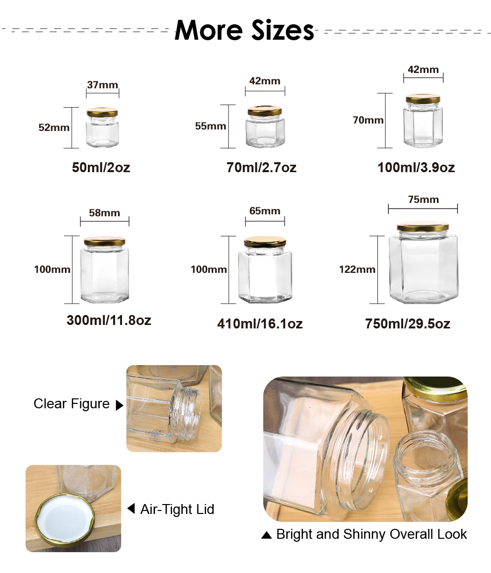 Promotion 700ml Airtight Transparent Glass Storage Jar Honey Glass Canister with Plastic Sleeve