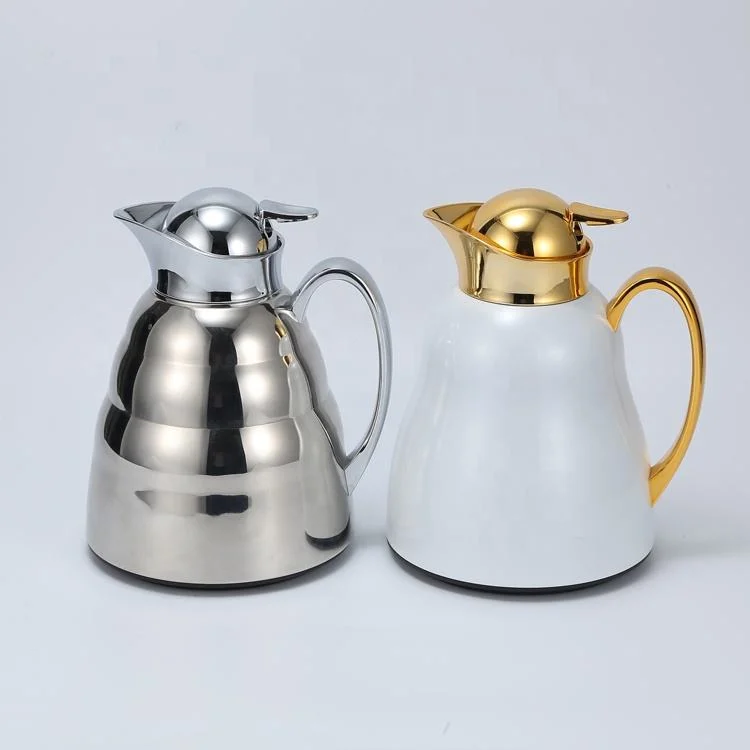 Luxury Arabic Tea Pot Vacuum Tea Flask Household Stainless Steel Inner Glass Custom Hot Water Vacuum Flask Coffee Pot