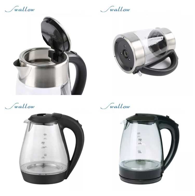 Energy Saving 1.7-Qt. Electric Glass Water Kettle Tea Pot Stay Cool Handle