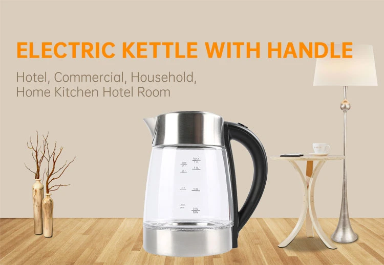 Energy Saving 1.7-Qt. Electric Glass Water Kettle Tea Pot Stay Cool Handle