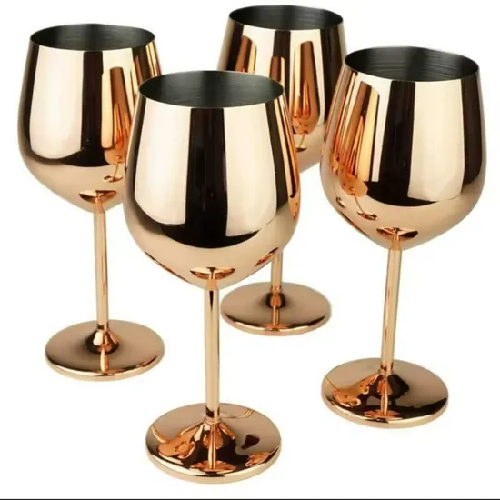 Promotional Multiple Colored Wedding Metallic Design Champagne Coupes Red Wine Glasses 