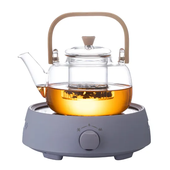 Hemera Glass 400ml 600ml 800ml 1000ml 1200ml Classic Pyrex High Borosilicate Glass Home Use Tea Pot Kettle, Teapot with Glass Lid and Filter 