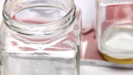 16oz 500ml Vintage Mini Glass Jars Sauce Honey Food Storage Jar Square 