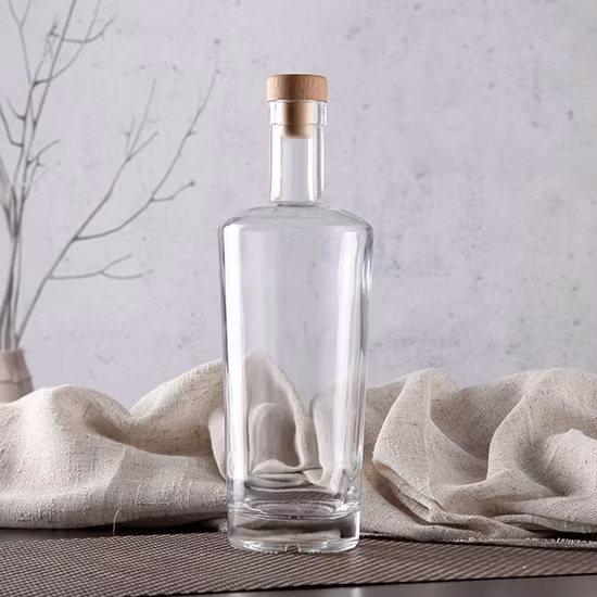 Free Sample 50ml 100ml 500ml 750ml Wholesale Color Sprayed Glass Bottle Liquor Bottle for Gin Vodka Whiskey