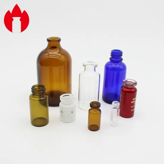 Empty Medical or Cosmetic Glass Bottle Vial Container 