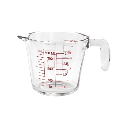 350ml 500ml 1000ml Glass Measuring Cup with Handle and Scale for Baking Cooking