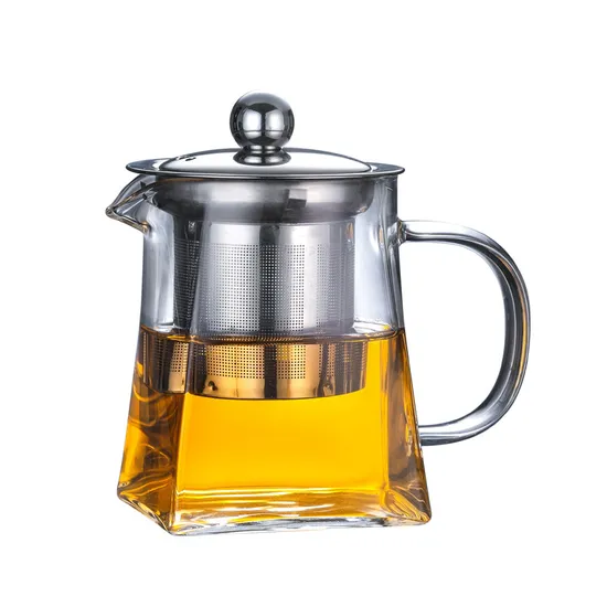 Stovetop Safe Glass Tea Kettle Handmade Borosilicate Glass Teapot Glass Tea Pot with Removable Infuser 