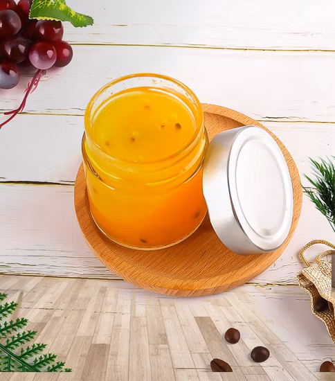 Round Honey Canning Pickle Food Clear Glass Storage Jar of Cheap and Fine