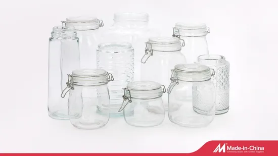 Various Kinds Square Glass Storage Jar for Food Packaging 800 Ml 
